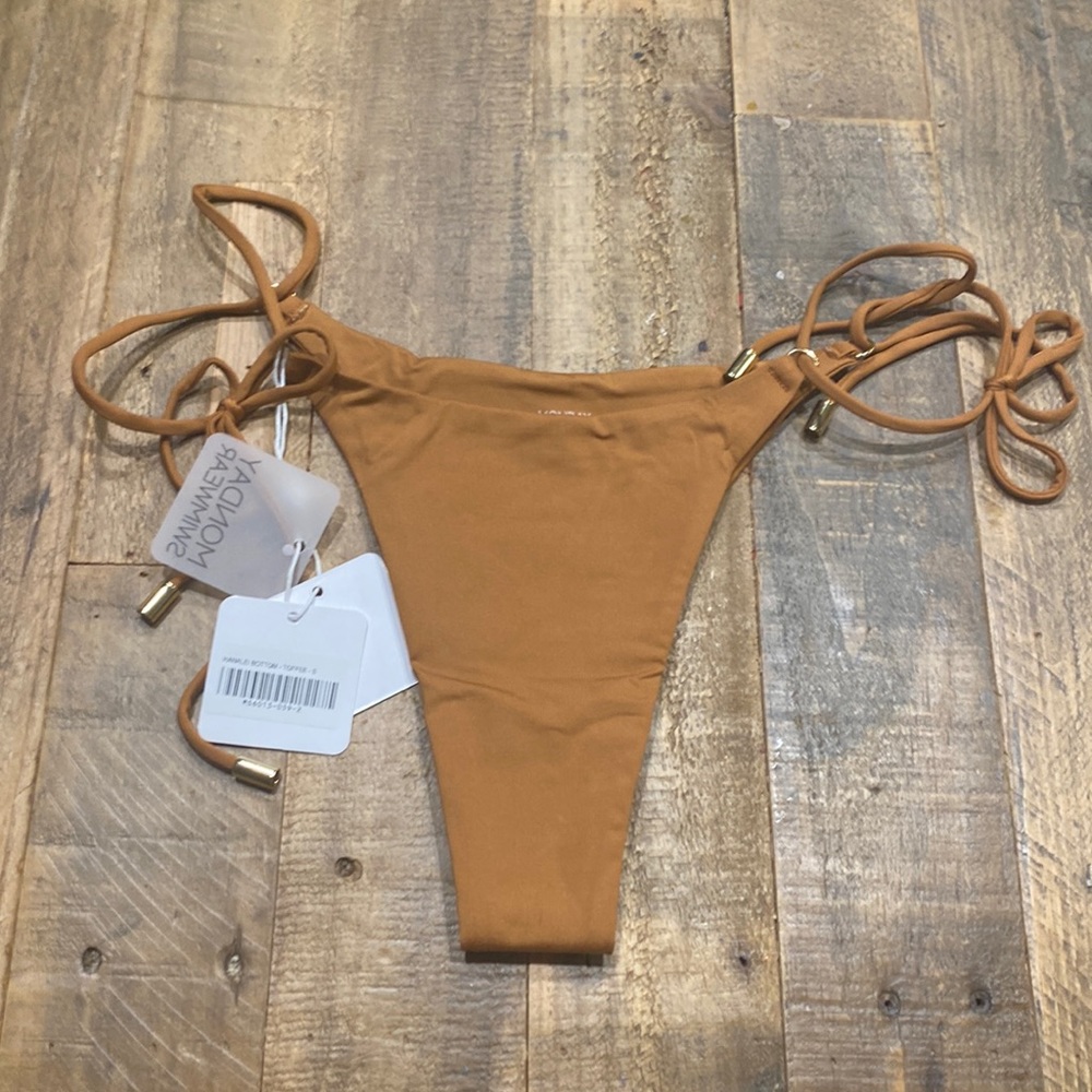 Monday Swimwear Hanalei Bikini Bottom in Toffee.